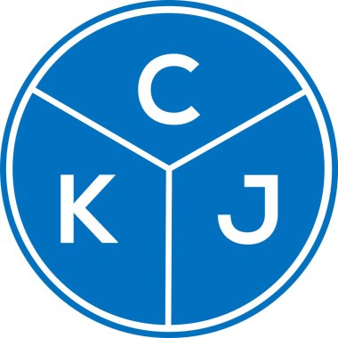 CKJ harf logosu tasarımı. CKJ monogram harflerin baş harfleri logo kavramı. Beyaz arkaplanda CKJ harf tasarımı.