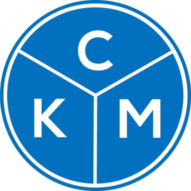 CKM harf logosu tasarımı. CKM monogram harflerin baş harfleri logo kavramı. Beyaz arkaplanda CKM harf tasarımı.