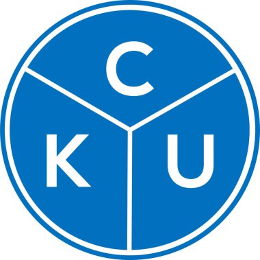 CKU harf logosu tasarımı. CKU monogram harflerin baş harfleri logo kavramı. Beyaz arkaplanda CKU harf tasarımı.