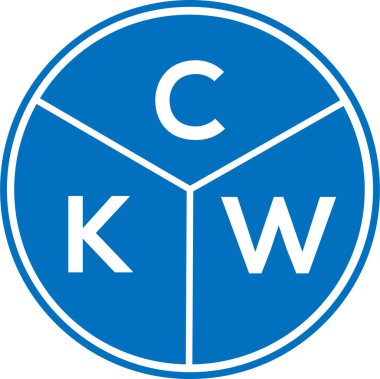 CKW harf logosu tasarımı. CKW monogram harflerin baş harfleri logo kavramı. Beyaz arkaplanda CKW harf tasarımı.