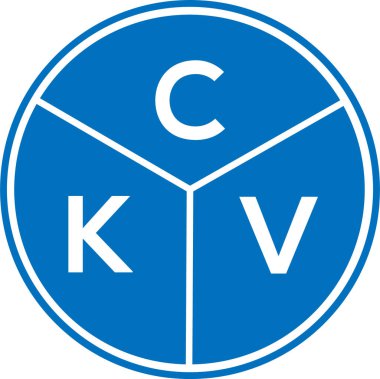 CKV harf logosu tasarımı. CKV monogram harflerin baş harfleri logo kavramı. Beyaz arkaplanda CKV harf tasarımı.