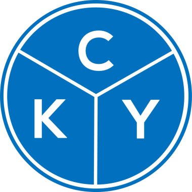 CKY harf logosu tasarımı. CKY monogram harflerin baş harfleri logo kavramı. Beyaz arkaplanda CKY harf tasarımı.