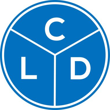 CLD harf logosu tasarımı. CLD monogram harflerin baş harfleri logo kavramı. Beyaz arkaplanda CLD harf tasarımı.