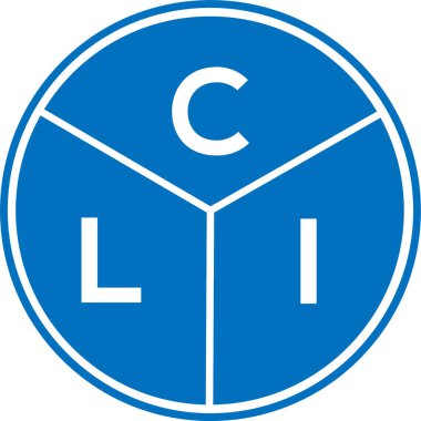 CLI harf logosu tasarımı. CLI monogram harflerin baş harfleri logo kavramı. Beyaz arkaplanda CLI harf tasarımı.