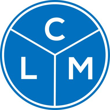CLM harf logosu tasarımı. CLM monogram harflerin baş harfleri logo kavramı. Beyaz arkaplanda CLM harf tasarımı.