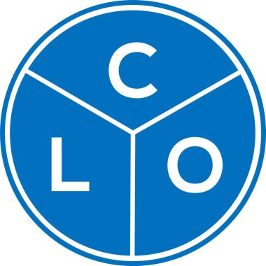 CLO harf logosu tasarımı. CLO monogram harflerin baş harfleri logo kavramı. Beyaz arkaplanda CLO harf tasarımı.