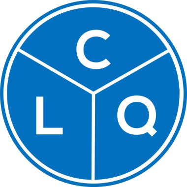 CLQ harf logosu tasarımı. CLQ monogram harflerin baş harfleri logo kavramı. Beyaz arkaplanda CLQ harf tasarımı.