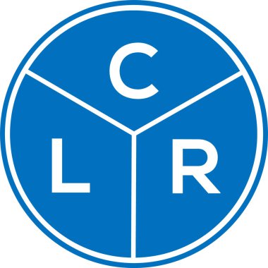 CLR harf logosu tasarımı. CLR monogram harflerin baş harfleri logo kavramı. Beyaz arkaplanda CLR harf tasarımı.