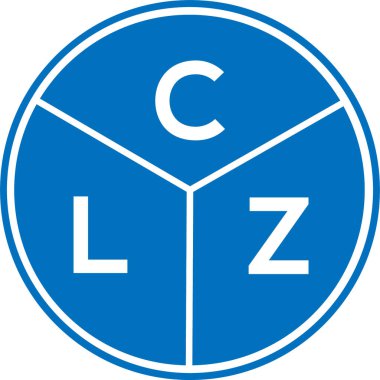 CLZ harf logosu tasarımı. CLZ monogram harflerin baş harfleri logo kavramı. Beyaz arkaplanda CLZ harf tasarımı.