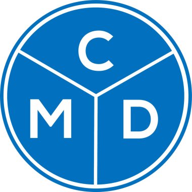 CMD harf logosu tasarımı. CMD monogram harflerin baş harfleri logo kavramı. Beyaz arkaplanda CMD harf tasarımı.