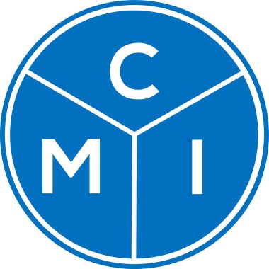 CMI harf logosu tasarımı. CMI monogram harflerin baş harfleri logo kavramı. Beyaz arkaplanda CMI harf tasarımı.