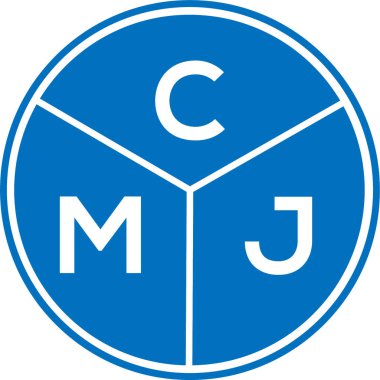 CMJ harf logosu tasarımı. CMJ monogram harflerin baş harfleri logo kavramı. Beyaz arkaplanda CMJ harf tasarımı.