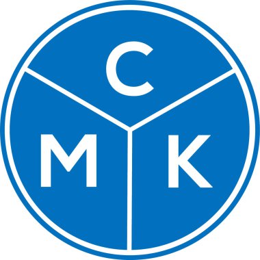 CMK harf logosu tasarımı. CMK monogram harflerin baş harfleri logo kavramı. Beyaz arkaplanda CMK harf tasarımı.