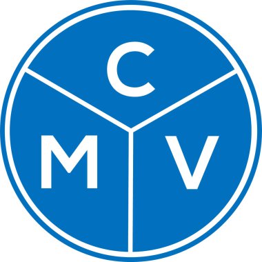 CMV harf logosu tasarımı. CMV monogram harflerin baş harfleri logo kavramı. Beyaz arkaplanda CMV harf tasarımı.