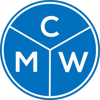 CMW harf logosu tasarımı. CMW monogram harflerin baş harfleri logo kavramı. Beyaz arkaplanda CMW harf tasarımı.