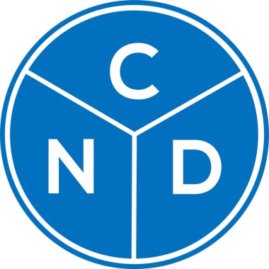 CND mektup logosu tasarımı. CND monogram harflerin baş harflerinin logosu. Beyaz arkaplanda CND harf tasarımı.