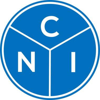CNI mektup logosu tasarımı. CNI monogram harflerin baş harflerinin logosu. Beyaz arkaplanda CNI harf tasarımı.