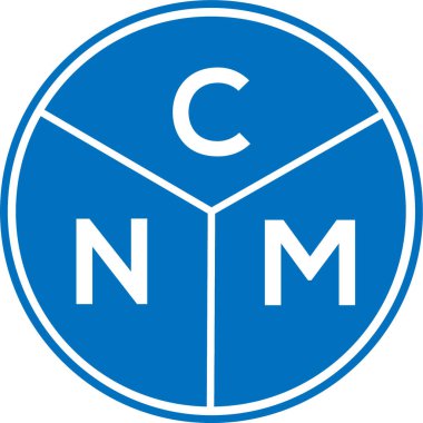 CNM mektup logosu tasarımı. CNM başharflerinin baş harfleri logo konsepti. Beyaz arkaplanda CNM harf tasarımı.