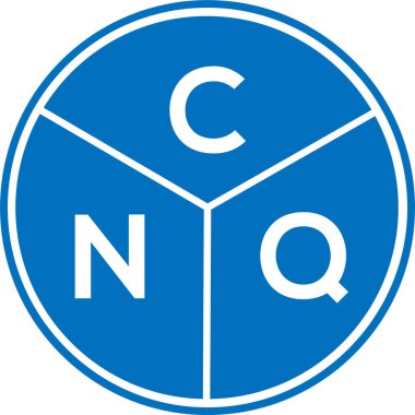 CNQ mektup logosu tasarımı. CNQ monogram harflerin baş harfleri logo kavramı. Beyaz arkaplanda CNQ harf tasarımı.