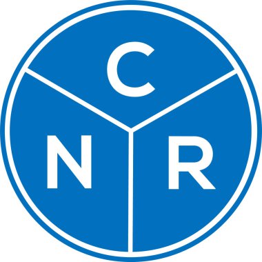 CNR mektup logosu tasarımı. CNR monogram harflerin baş harfleri logo kavramı. Beyaz arkaplanda CNR harf tasarımı.