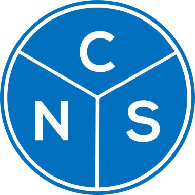 CNS mektup logosu tasarımı. CNS monogram harflerin baş harfleri logo kavramı. Beyaz arkaplanda CNS harf tasarımı.