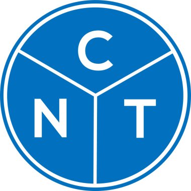 CNT mektup logosu tasarımı. CNT başharflerinin baş harfleri logo konsepti. Beyaz arkaplanda CNT harf tasarımı.