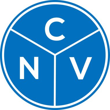 CNV mektup logosu tasarımı. CNV monogram harflerin baş harfleri logo kavramı. Beyaz arkaplanda CNV harf tasarımı.