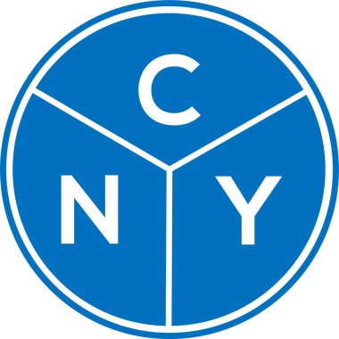 NY harf logosu tasarımı. NY monogram harflerin baş harfleri logo kavramı. Beyaz arkaplanda CNY harf tasarımı.