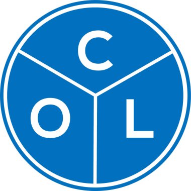 COL harf logosu tasarımı. COL başharflerinin baş harfleri logo konsepti. Beyaz arkaplanda COL harf tasarımı.