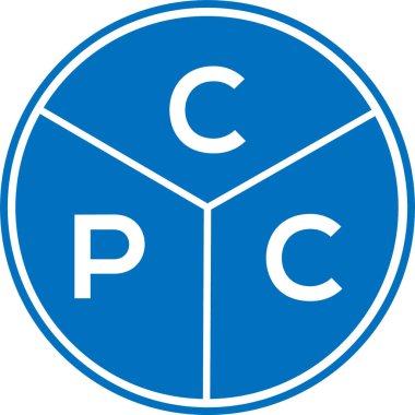 CPC harf logosu tasarımı. CPC monogram harflerin baş harfleri logo kavramı. Beyaz arkaplanda CPC harf tasarımı.
