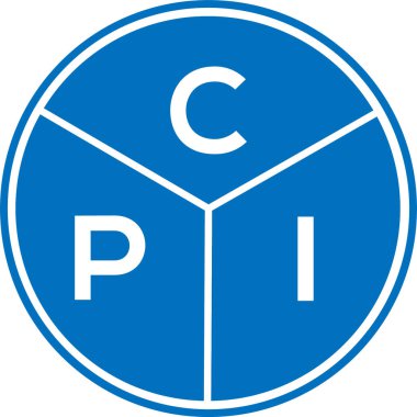 CPI harf logosu tasarımı. İşlemci başharflerinin baş harfleri logo konsepti. Beyaz arkaplanda CPI harf tasarımı.