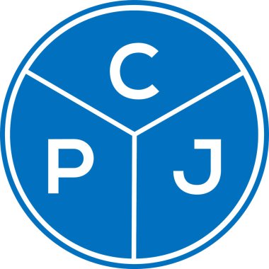 CPJ harf logosu tasarımı. CPJ harflerin baş harfleri logo konsepti. Beyaz arkaplanda CPJ harf tasarımı.