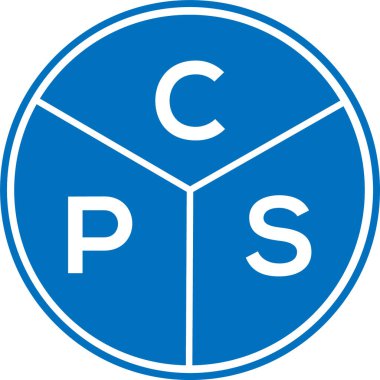 CPS harfi logo tasarımı. CPS başharflerinin baş harfleri logo konsepti. Beyaz arkaplanda CPS harf tasarımı.
