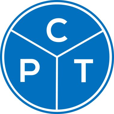CPT harf logosu tasarımı. CPT başharflerinin baş harfleri logo konsepti. Beyaz arkaplanda CPT harf tasarımı.