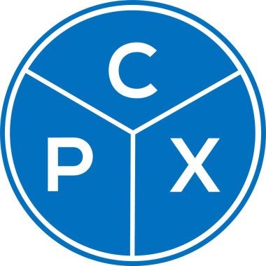 CPX harfli logo tasarımı. CPX başharflerin baş harfleri logo konsepti. Beyaz arkaplanda CPX harf tasarımı.