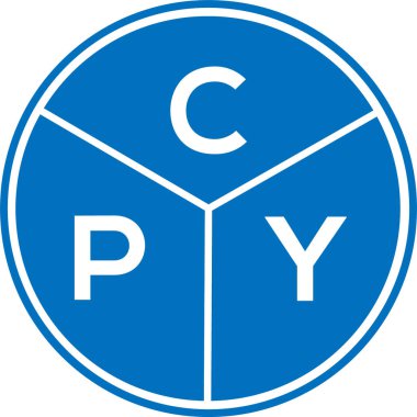 CPY harf logosu tasarımı. CPY monogram harflerin baş harfleri logo kavramı. Beyaz arkaplanda CPY harf tasarımı.