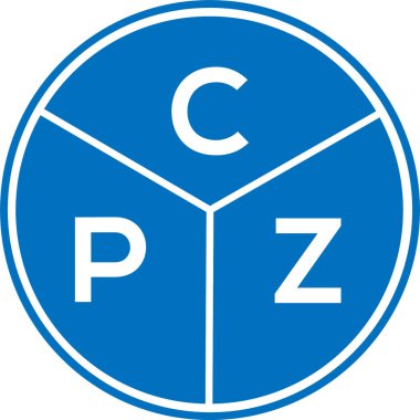 CPZ harf logosu tasarımı. CPZ monogram harflerin baş harfleri logo kavramı. Beyaz arkaplanda CPZ harf tasarımı.