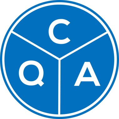 CQA harf logosu tasarımı. CQA başharflerin baş harfleri logo konsepti. Beyaz arkaplanda CQA harf tasarımı.