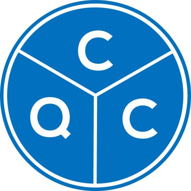 CQC harf logosu tasarımı. CQC monogram harflerin baş harfleri logo kavramı. Beyaz arkaplanda CQC harf tasarımı.