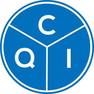 CQI harf logosu tasarımı. CQI monogram harflerin baş harfleri logo kavramı. Beyaz arkaplanda CQI harf tasarımı.
