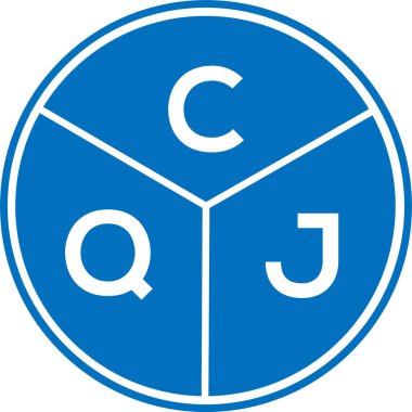 CQJ harf logosu tasarımı. CQJ başharflerin baş harfleri logo konsepti. Beyaz arkaplanda CQJ harf tasarımı.