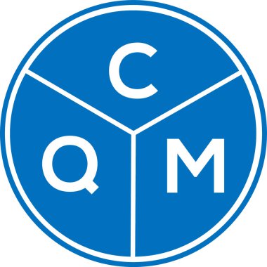 CQM harf logosu tasarımı. CQM monogram harflerin baş harfleri logo kavramı. Beyaz arkaplanda CQM harf tasarımı.