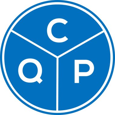 CQP harf logosu tasarımı. CQP monogram harflerin baş harfleri logo kavramı. Beyaz arkaplanda CQP harf tasarımı.
