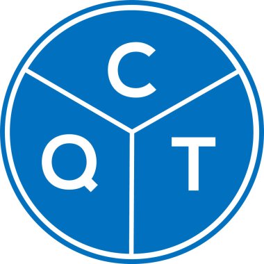 CQT harf logosu tasarımı. CQT monogram harflerin baş harfleri logo kavramı. Beyaz arkaplanda CQT harf tasarımı.