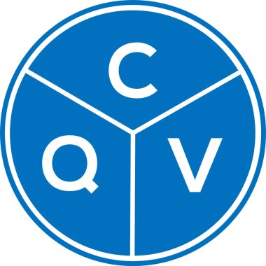CQV harf logosu tasarımı. CQV monogram harflerin baş harfleri logo kavramı. Beyaz arkaplanda CQV harf tasarımı.