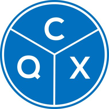 CQX harfli logo tasarımı. CQX başharflerin baş harfleri logo konsepti. Beyaz arkaplanda CQX harf tasarımı.