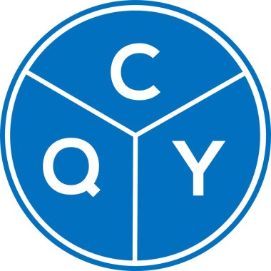 CQY harf logosu tasarımı. CQY monogram harflerin baş harfleri logo kavramı. Beyaz arkaplanda CQY harf tasarımı.