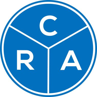 CRA mektup logosu tasarımı. CRA monogram harflerin baş harfleri logo kavramı. Beyaz arkaplanda CRA harf tasarımı.