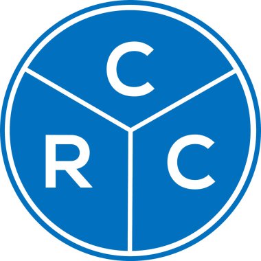 CRC harf logosu tasarımı. CRC monogram harflerin baş harfleri logo kavramı. Beyaz arkaplanda CRC harf tasarımı.