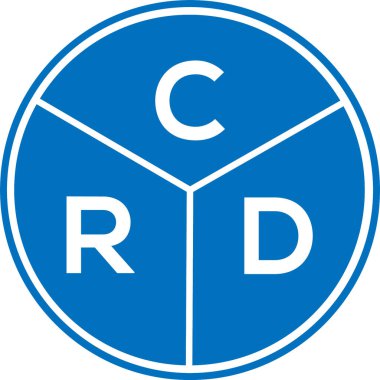 CRD harf logosu tasarımı. CRD monogram harflerin baş harfleri logo kavramı. Beyaz arkaplanda CRD harf tasarımı.